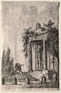 Las veladas de Roma: Las escaleras, 1763 de Hubert Robert