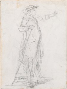 Hombre con Bastón, Visto de Perfil