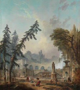 Paisaje de parque de Hubert Robert
