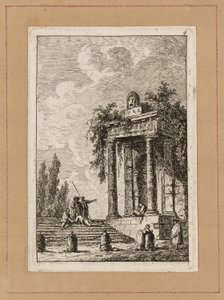 Placa cuatro de Noches en Roma de Hubert Robert