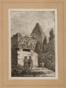 Lámina Seis de Noches en Roma de Hubert Robert