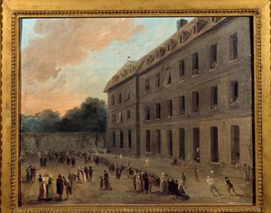 Recreación de prisioneros en Saint Lazare: la partida de balón. Pintura de Hubert Robert (1733-1808) 1794. París, Museo Carnavalet de Hubert Robert