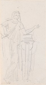 Estatua de una Virgen Vestal de Hubert Robert