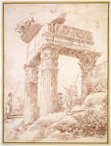 Templo de Vespasiano de Hubert Robert