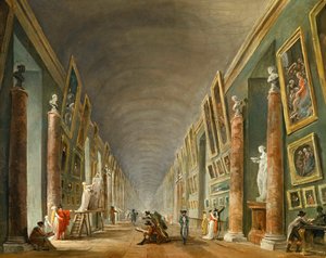 La Gran Galería del Louvre de Hubert Robert