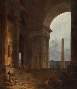 El obelisco, 1787-88 de Hubert Robert