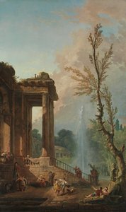 El Pórtico de una Mansión Campestre, 1773 de Hubert Robert