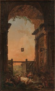 El regreso del ganado de Hubert Robert