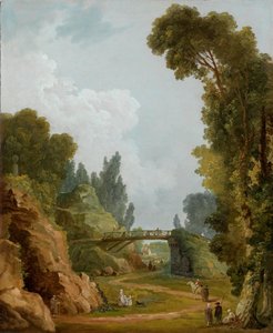 El puente rústico, Château de Méréville, Francia de Hubert Robert