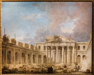La Escuela de Cirugía en construcción de Hubert Robert