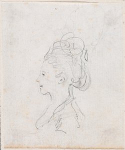 Cabeza de una Joven en Perfil de Hubert Robert
