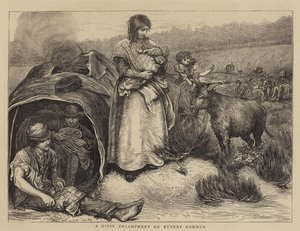 Un campamento gitano en Putney Common