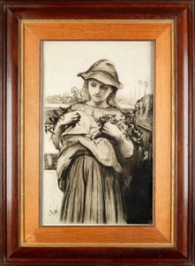 Una niña con flores