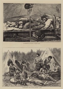 Aldershot, el campamento de los Highlanders de Hubert von Herkomer