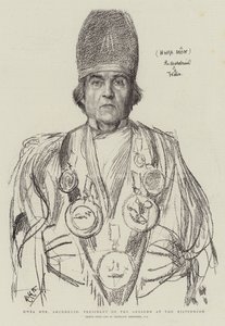 Hwfa Mon, Archidruida, Presidente del Gorsedd en el Eisteddfod de Hubert von Herkomer