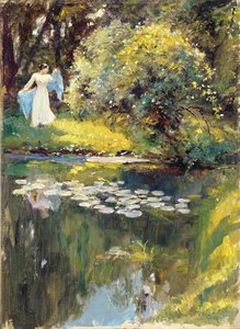En el Jardín de Hubert von Herkomer