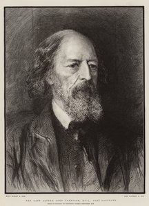 El difunto Alfred Lord Tennyson, DCL, Poeta Laureado de Hubert von Herkomer