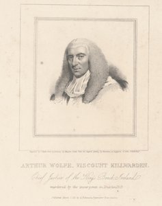 Arthur Wolfe, Vizconde Killwarden, grabado por G. Robinson