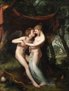 Italiano: cupido y psique en la enramada nupcial Cupido y Psique en la enramada nupcial