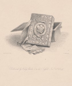 Biblia usada por el rey Carlos I en el cadalso el 30 de enero de 1649 de Hugh Irvine