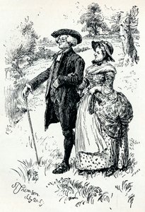 Una ilustración de El vicario de Wakefield, 1889, 1907 de Hugh Thomson