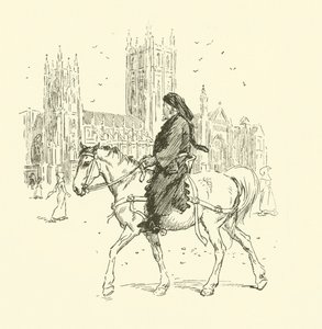 Geoffrey Chaucer a caballo de Hugh Thomson