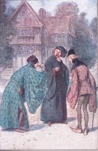 "Si fuera veinte Sir John Falstaffs, no abusará de Robert Shallow Esquire!", ilustración de 
