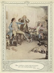 Ilustración para Ella se rebaja para conquistar de Goldsmith de Hugh Thomson