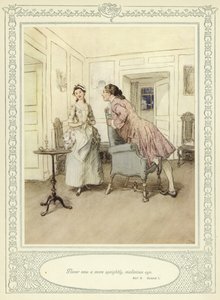 Ilustración para She Stoops to Conquer de Goldsmith de Hugh Thomson