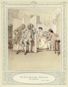 Ilustración para She Stoops to Conquer de Goldsmith de Hugh Thomson