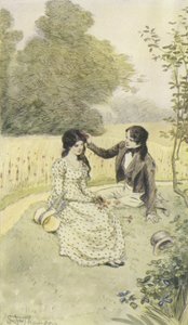 Ilustración para el arrepentimiento de Janet por George Eliot de Hugh Thomson