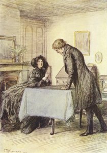 Ilustración para el arrepentimiento de Janet por George Eliot de Hugh Thomson