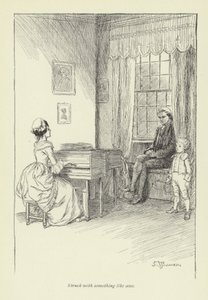 Ilustración para la historia de amor de Mr. Gilfil por George Eliot de Hugh Thomson
