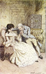 Ilustración para la historia de amor de Mr. Gilfil por George Eliot de Hugh Thomson