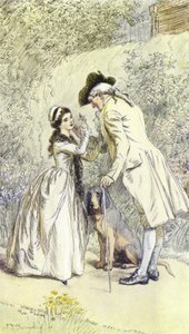 Ilustración para la historia de amor de Mr. Gilfil de George Eliot de Hugh Thomson
