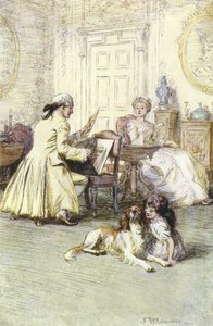 Ilustración para la historia de amor de Mr. Gilfil de George Eliot de Hugh Thomson