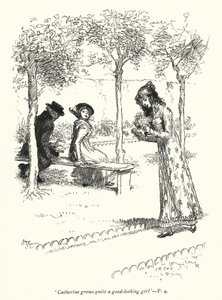 Ilustración para La Abadía de Northanger de Jane Austen de Hugh Thomson