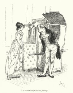 Ilustración para La Abadía de Northanger de Jane Austen de Hugh Thomson