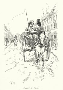 Ilustración para La Abadía de Northanger de Jane Austen de Hugh Thomson