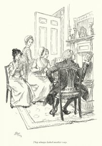 Ilustración para La Abadía de Northanger de Jane Austen de Hugh Thomson