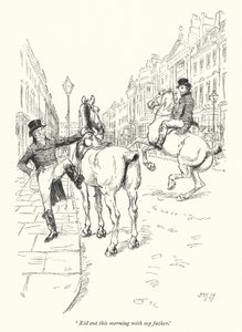 Ilustración para La Abadía de Northanger de Jane Austen de Hugh Thomson