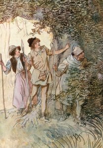 Ilustración para Como gustéis de Shakespeare de Hugh Thomson