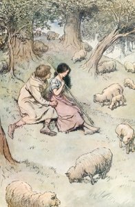 Ilustración de Como gustéis de Shakespeare de Hugh Thomson