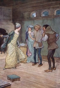 Ilustración para Las Alegres Comadres de Windsor de Hugh Thomson