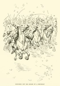 Derribado de su caballo por un ladrillo de Hugh Thomson
