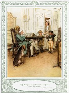 Ella se rebaja para conquistar, obra de Oliver Goldsmith de Hugh Thomson