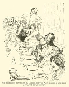 Los juerguistas, hechizados por Madre Shipton, "se rieron durante un cuarto de hora" de Hugh Thomson