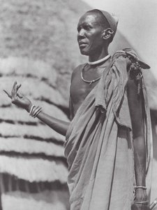 África: Jefe de Tonga (foto b/n)
