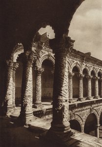 Mexico: Capital Mejico, Monasterio Merced (b/w photo) de Hugo Brehme
