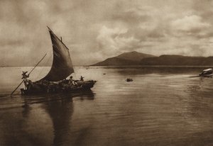 Mexico: El Lago de Chapala (b/w photo) de Hugo Brehme